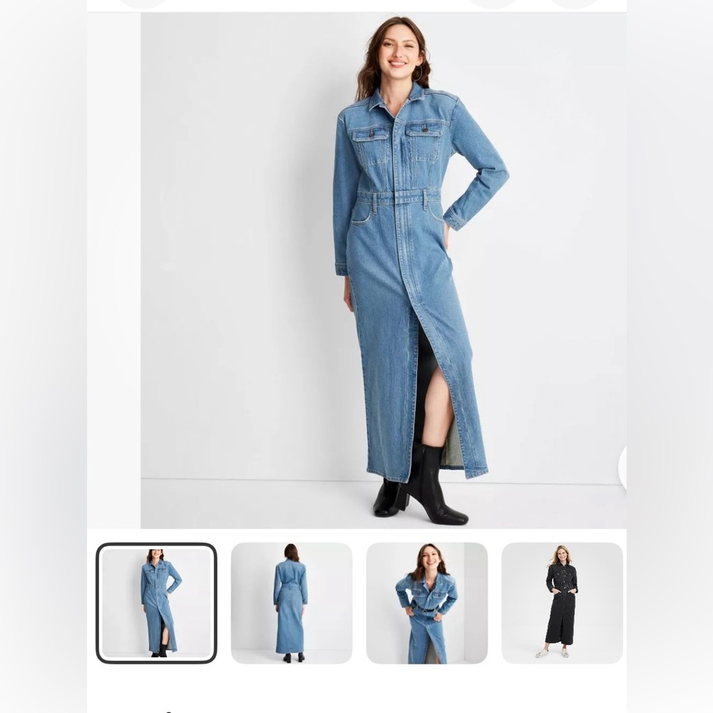 Denim Maxidress size 0 Universal thread Target NWT